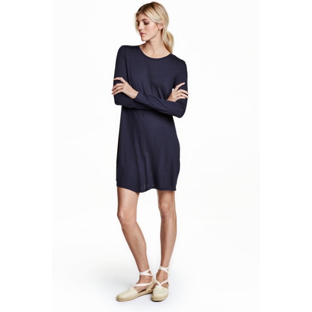 H&M Long Sleeved T-shirt Shift Dress XS